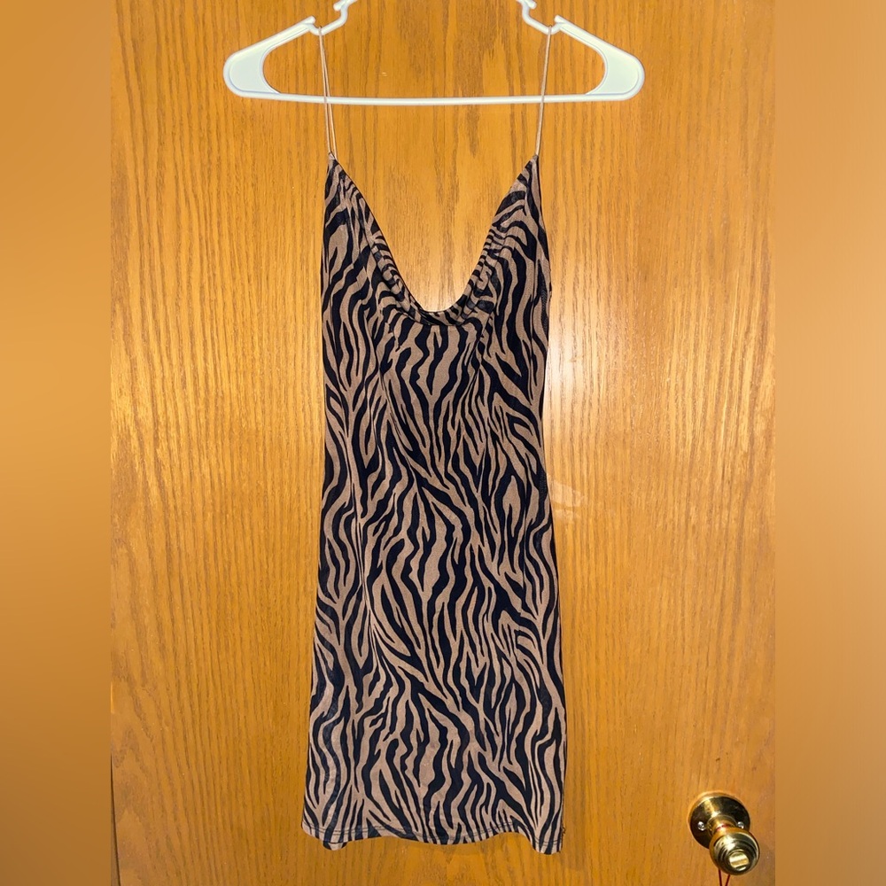 Zebra print mini dress!